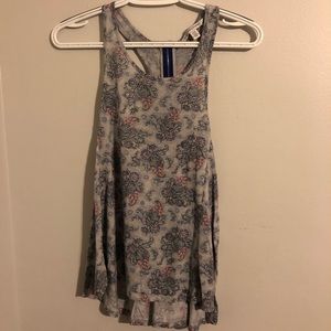 Floral Razor Zip-Up Tank